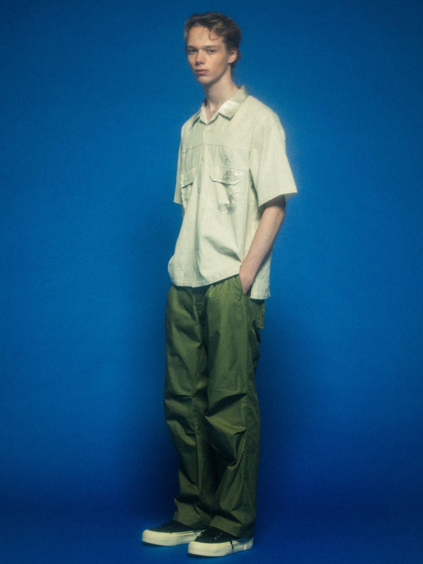 【予約品 8月23日(日) 締切】CO/W VIYELLA SHIRT/CR / クリスタル / ライトグレー