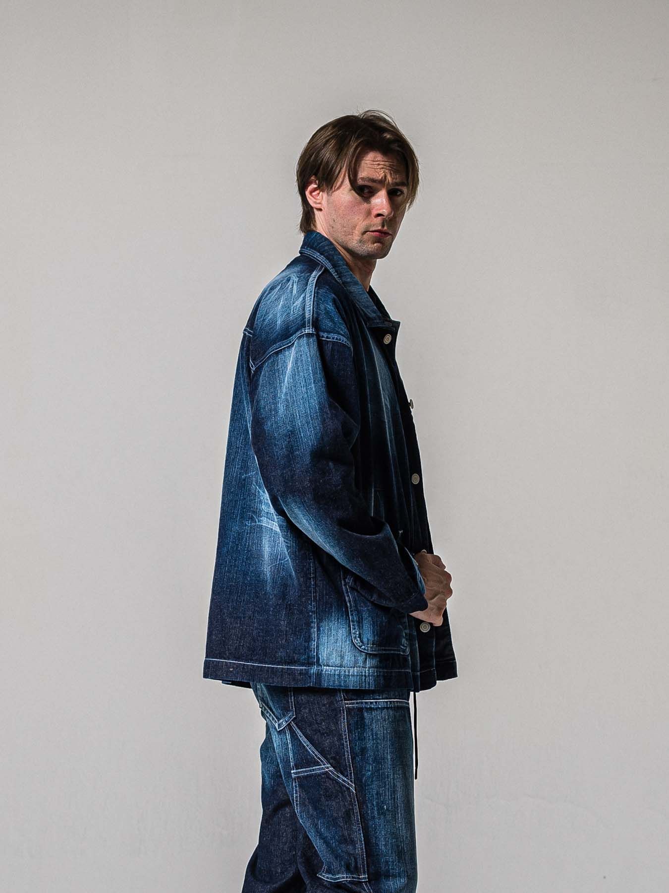 【予約品 11月16日(日) 締切】RC COVER ALL / ライトデニムカーバーオールジャケット / ダークインディゴ