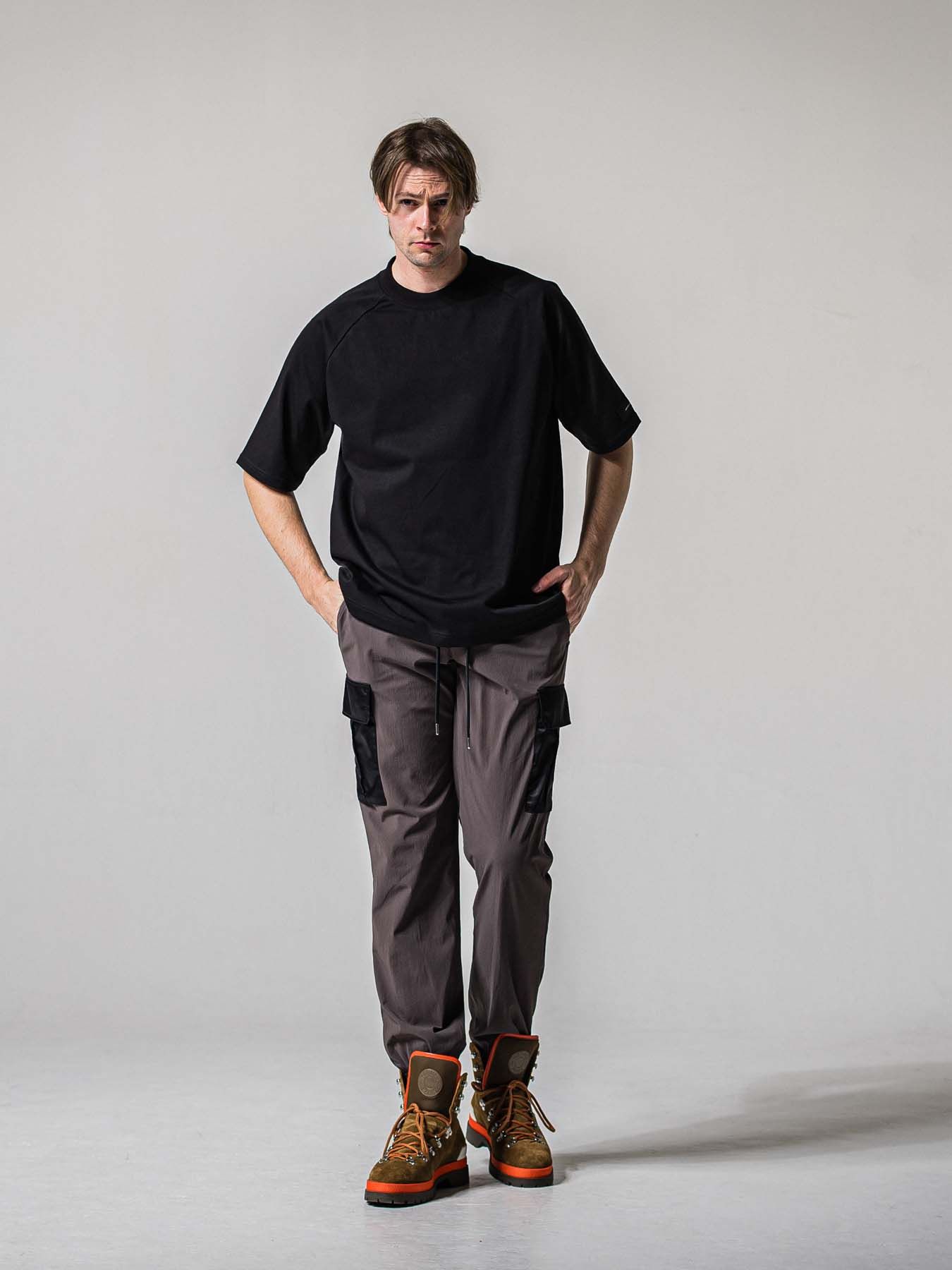 【予約品 11月16日(日) 締切】BACK RC RAGLAN OVER TEE / バックロゴ ラグランスリーブ オーバーTシャツ / ブラック