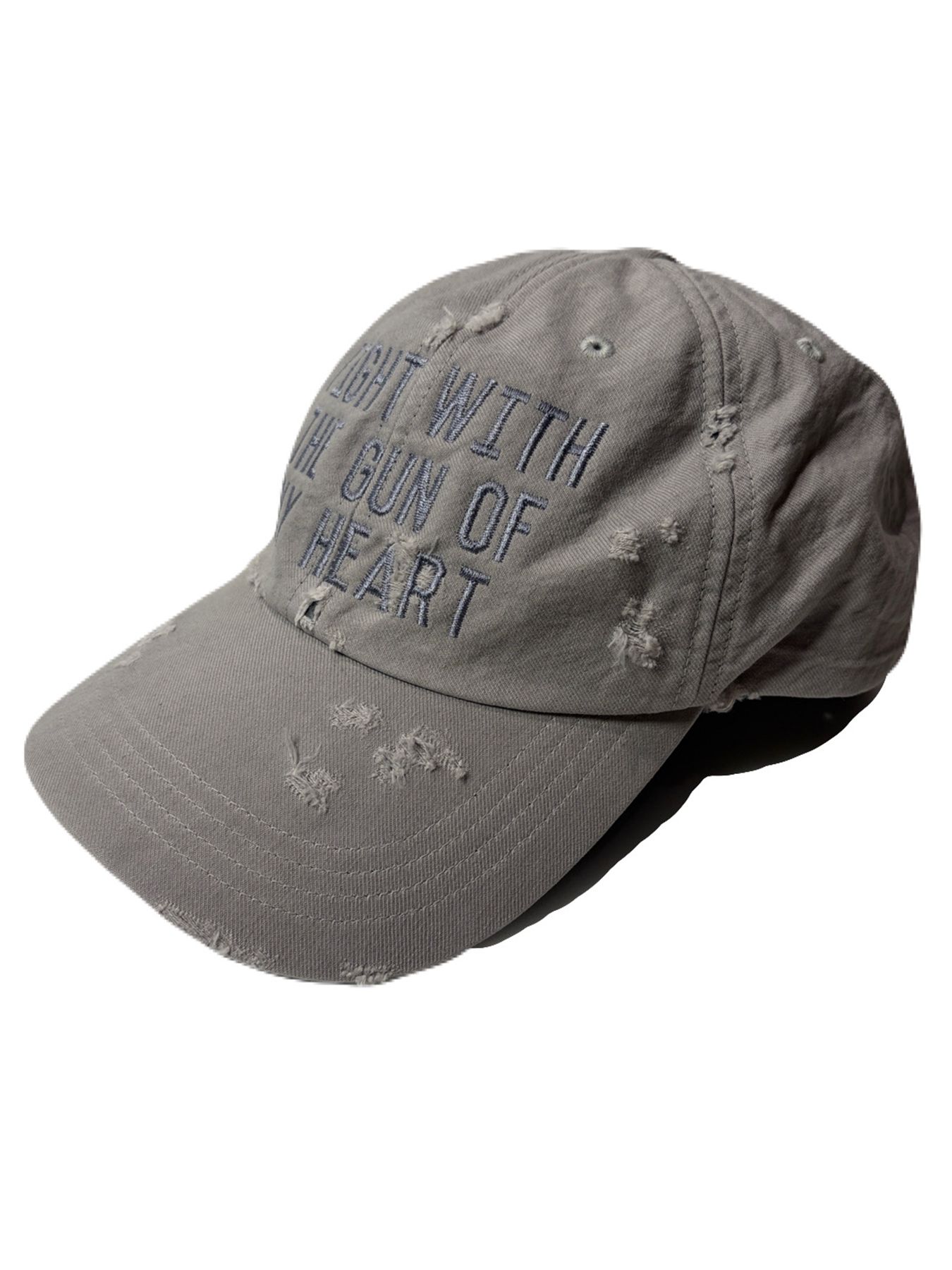 【予約品 8月23日(日) 締切】B.B CAP DAMAGE/EMB / ライトグレー