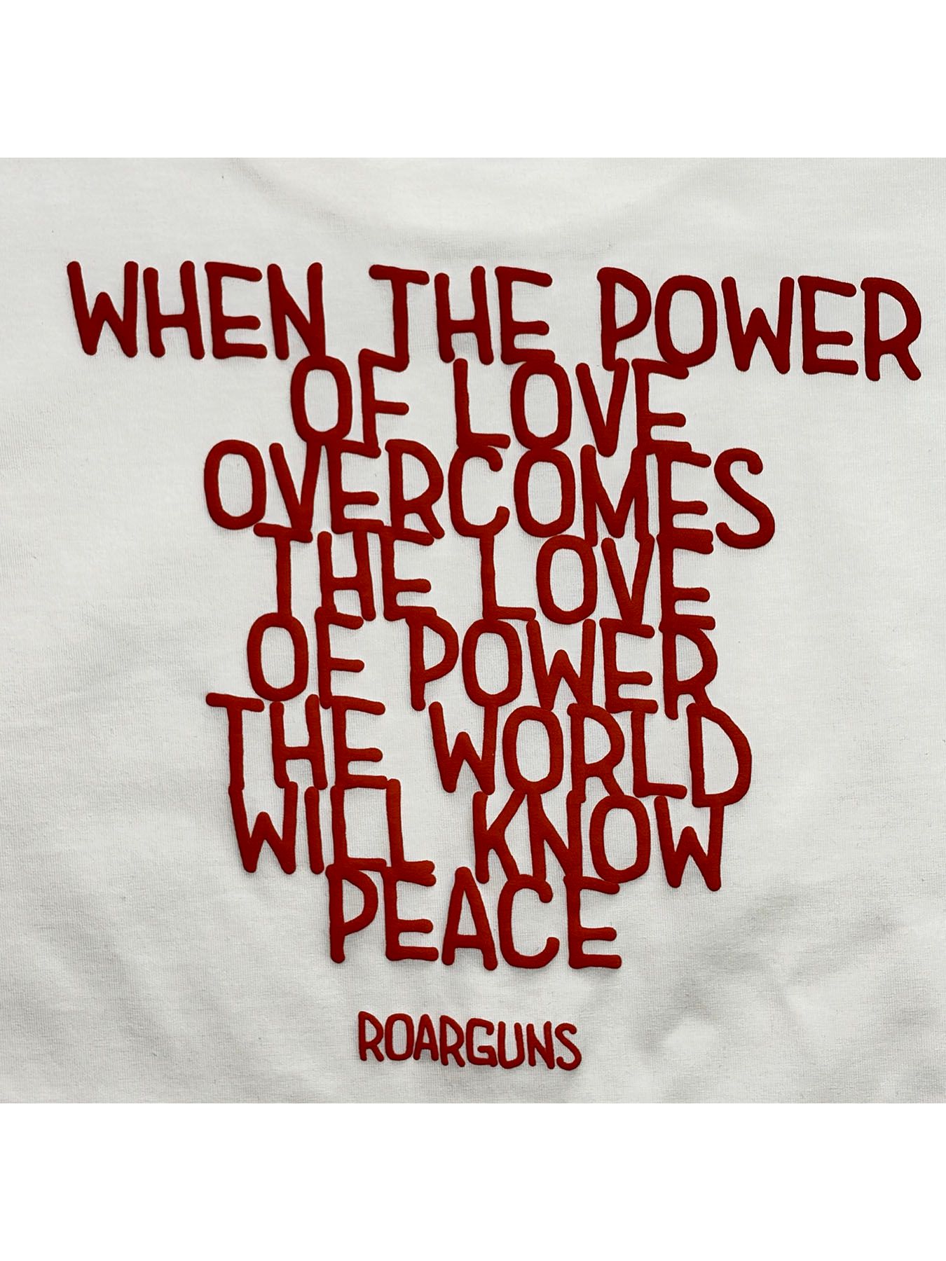 【予約品 3月9日(月) 18:00 締切】ORG/CO S/TEE MESS/SW / メッセージプリント クリスタルクロスガン オーガニックコットン Tシャツ / ホワイト