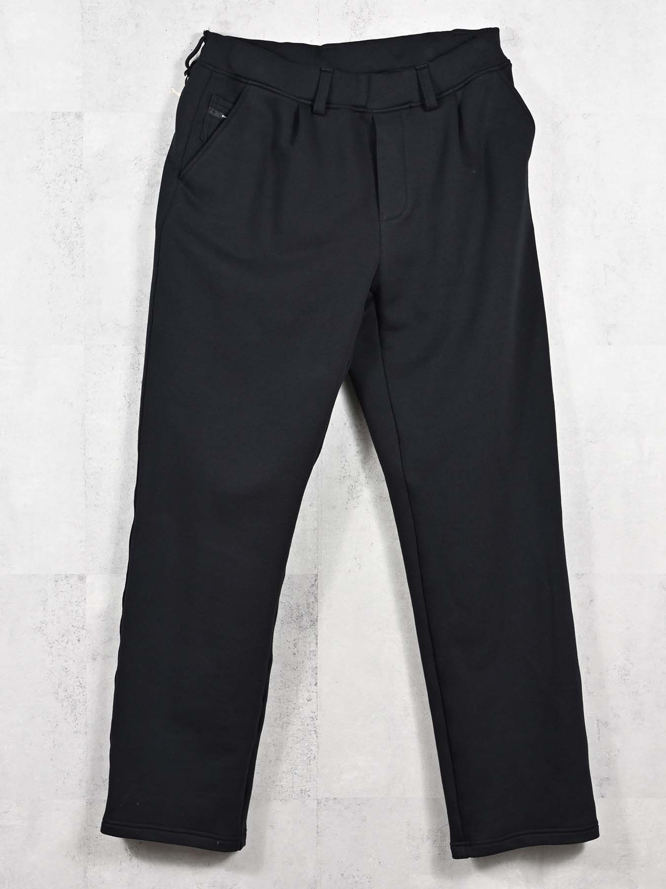 【予約品 11月16日(日) 締切】HF URAKE WIDE TUCK PANTS / 裏毛 セミワイドシルエット ワンタック イージーパンツ / ブラック