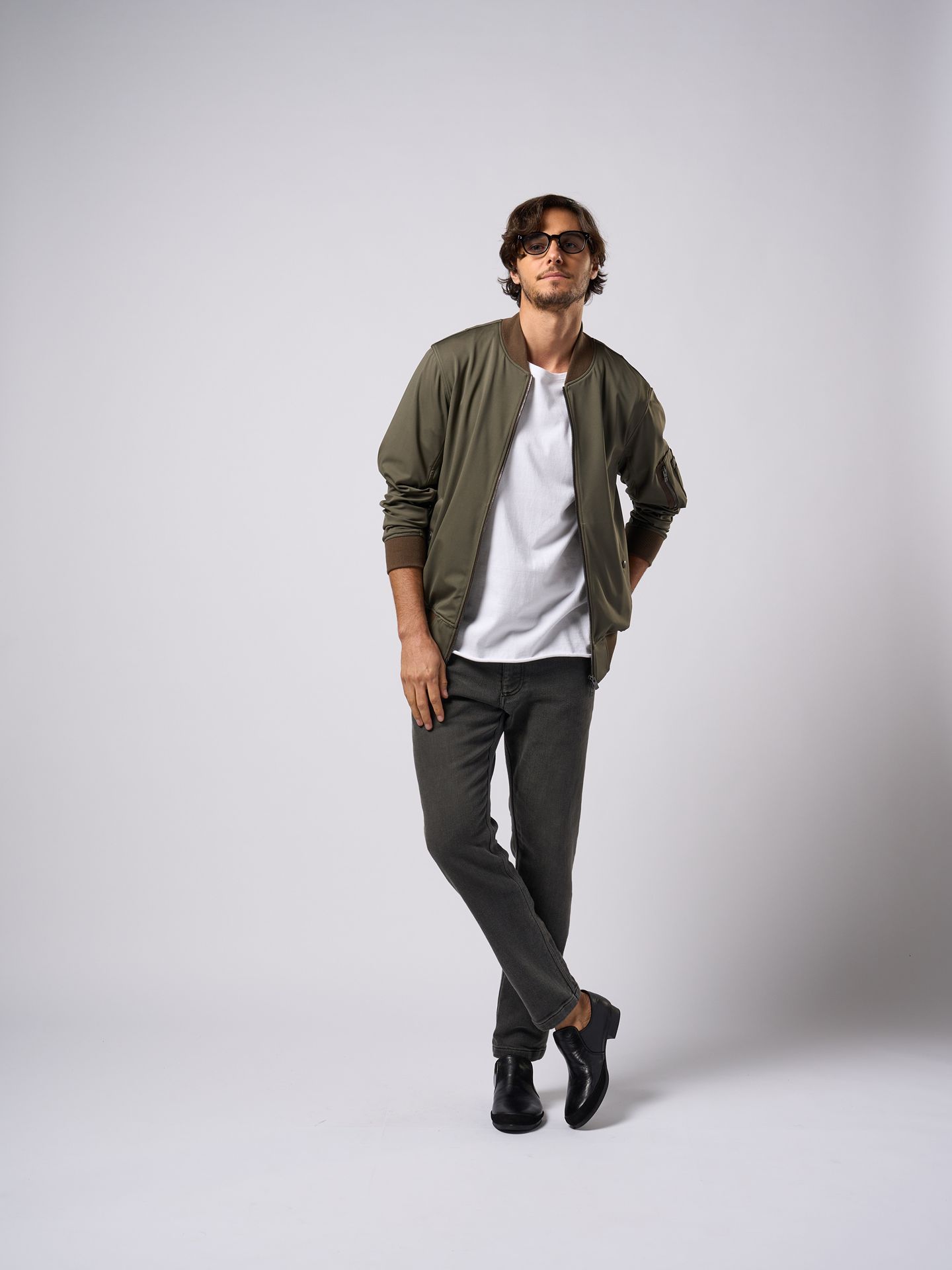 【予約品9月19日 10時締め】 denim jersey 5PK pants  / デニムジャージ / usedブラック