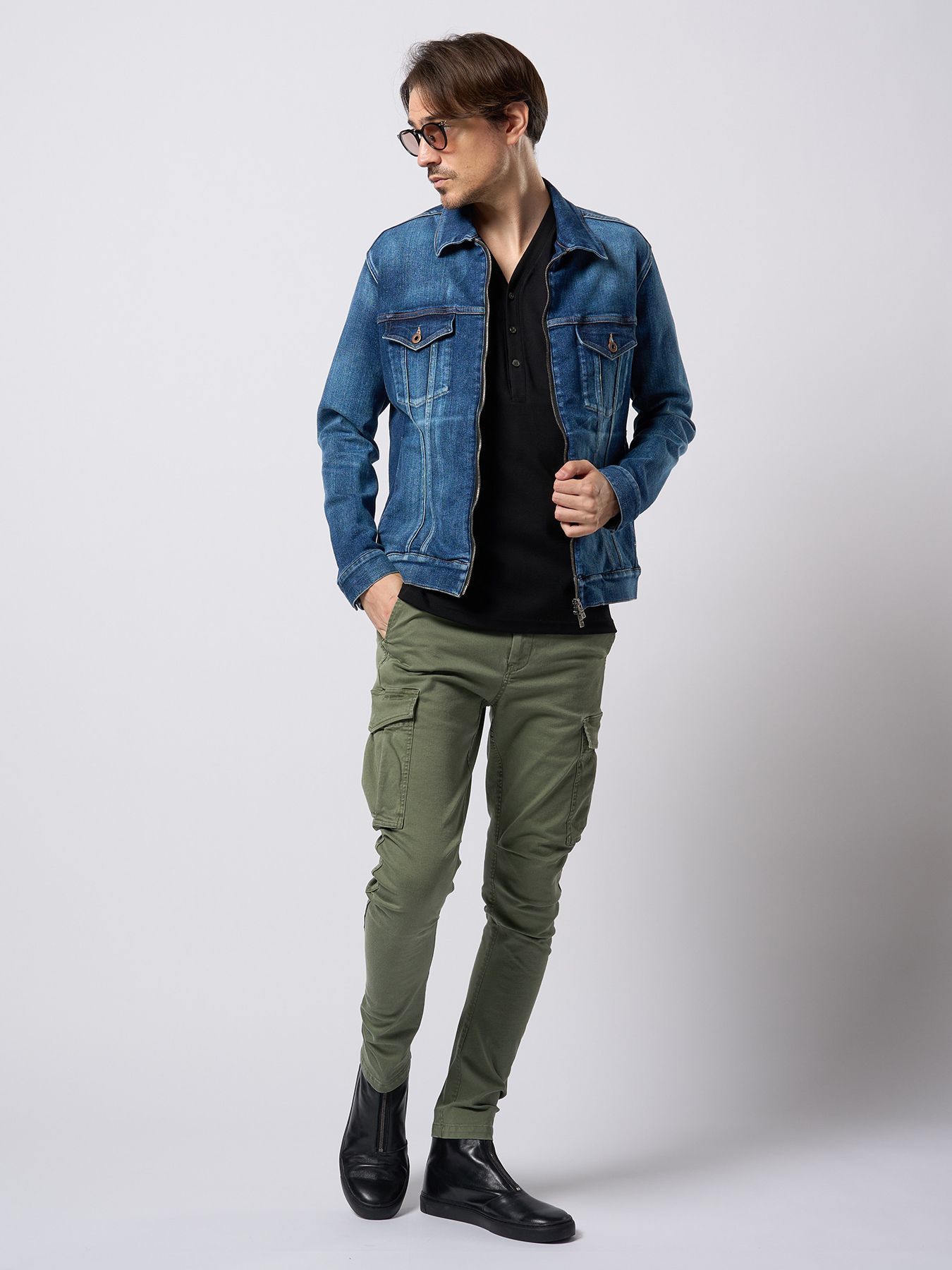 【予約品 9月23日(火) 締切】front zip bootie / フロントジップ ブーティー / ブラック