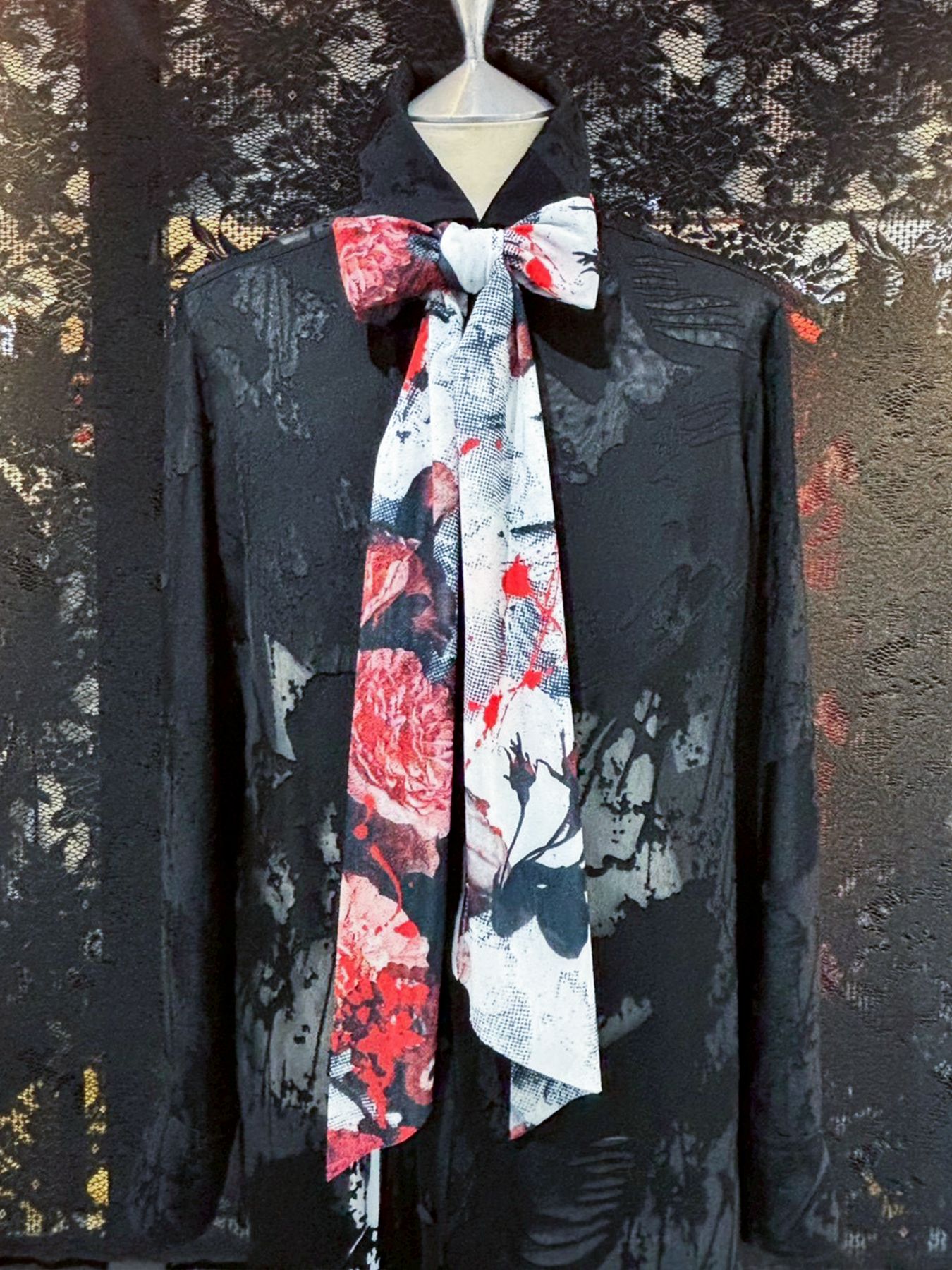 【予約品 1月4日(日) 締切】Stole / ストール / ブラックフローラ