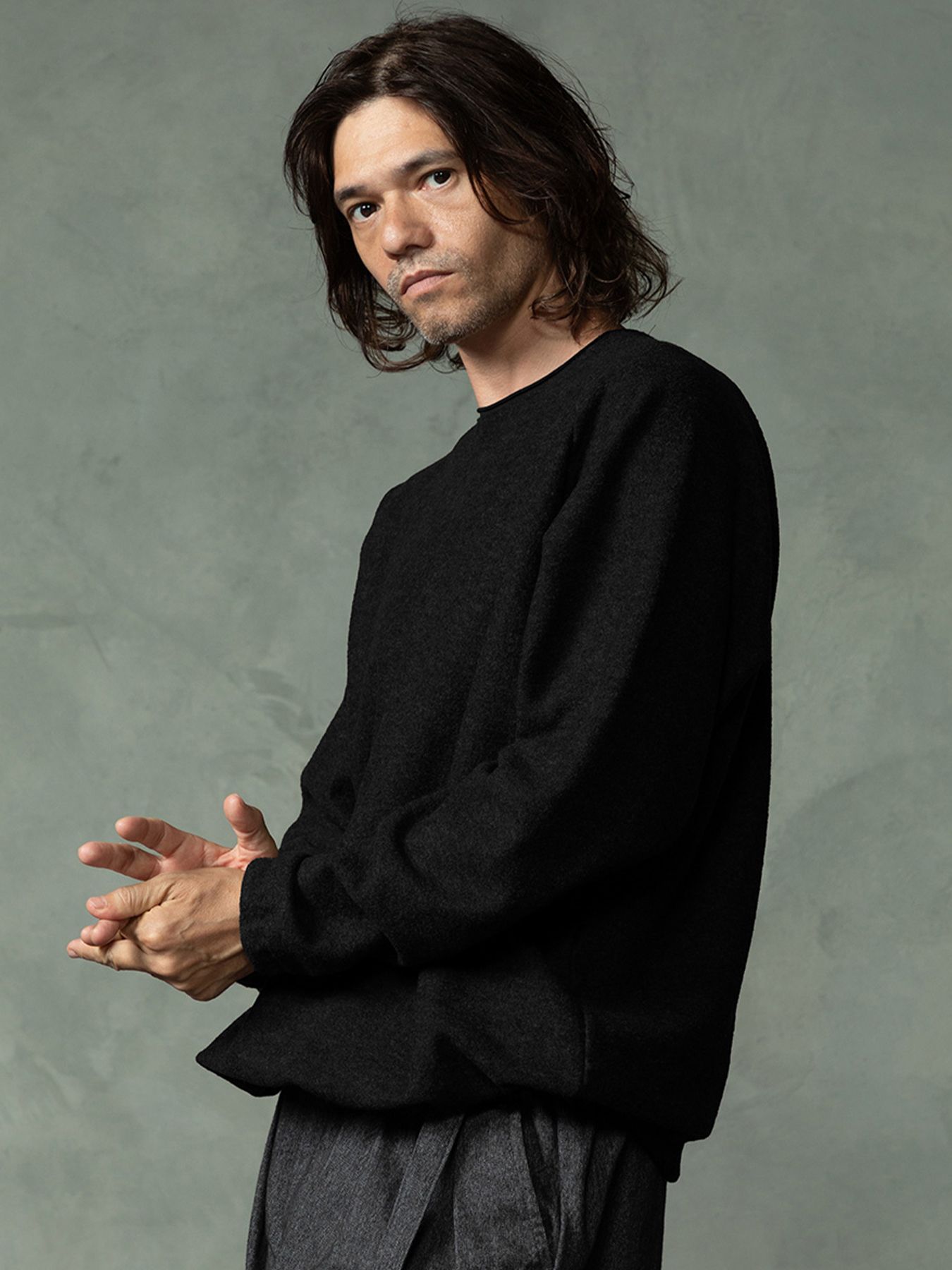【予約品 7月5日(日) 締切】KNAP TOP / ブークレーウールTシャツ / ブラック