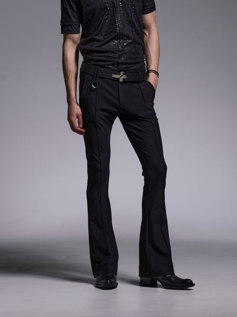 【予約品 】Flare Skinny Slacks / フレアスキニースラックス / ブラック