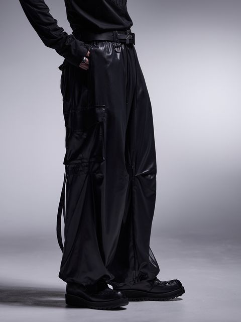 【予約品 7月13日(日) 締切】Wide Cargo Pants / ワイドタックスラックス / ブラック