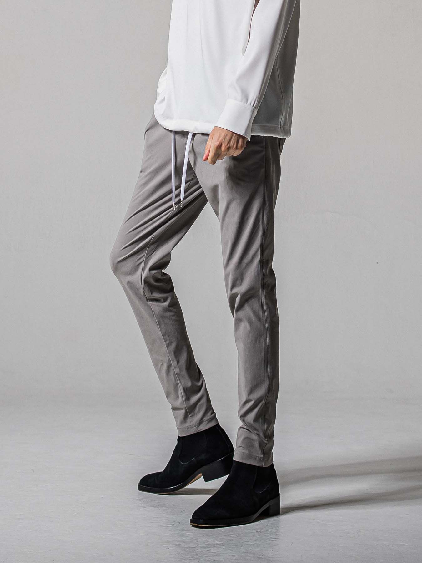 【予約品 11月16日(日) 締切】CHRIS EASY TUCK PANTS / スラックス イージーパンツ / グレー