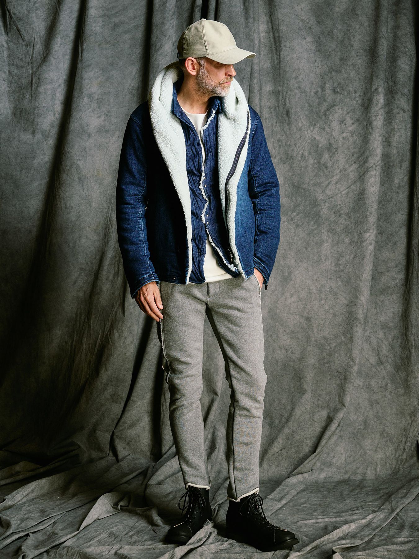 【予約品 4月19日(日) 18時締切】denim jersey hooded riders / デニムジャージー フーデッドライダース / インディゴユーズド