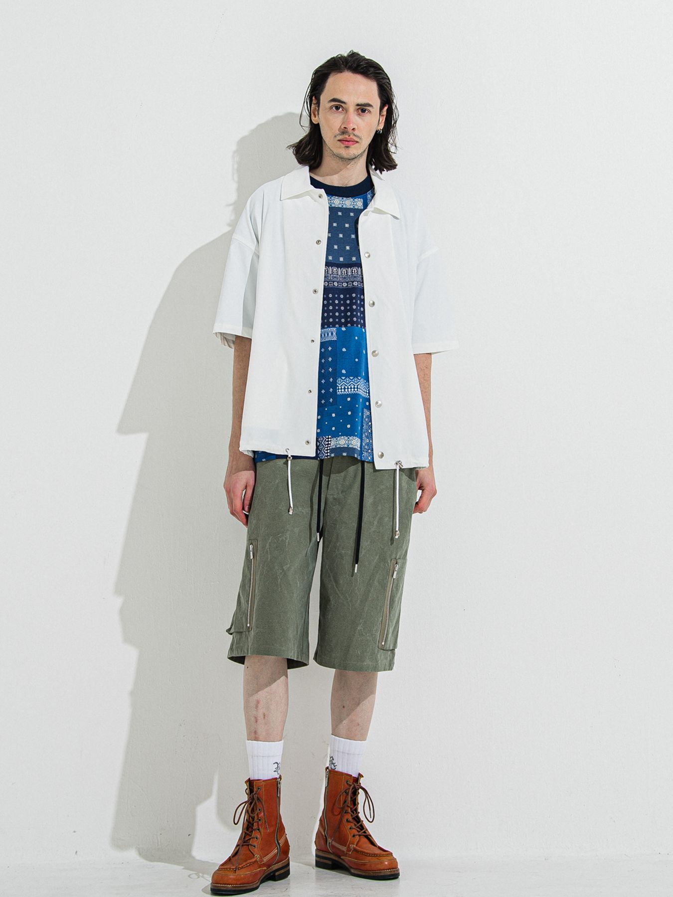 【予約品 】BANDANA OVER TEE / バンダナオーバーサイズTシャツ / ネイビー