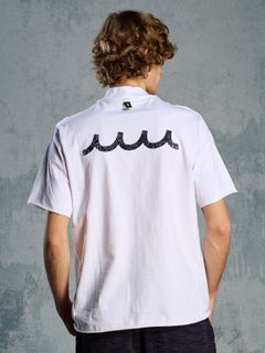 【予約品 1月25日(日) 締切】muta × wjk collection：cut-off mock S/S (printed) / カットオフ モックネック ショートスリーブ / ホワイト