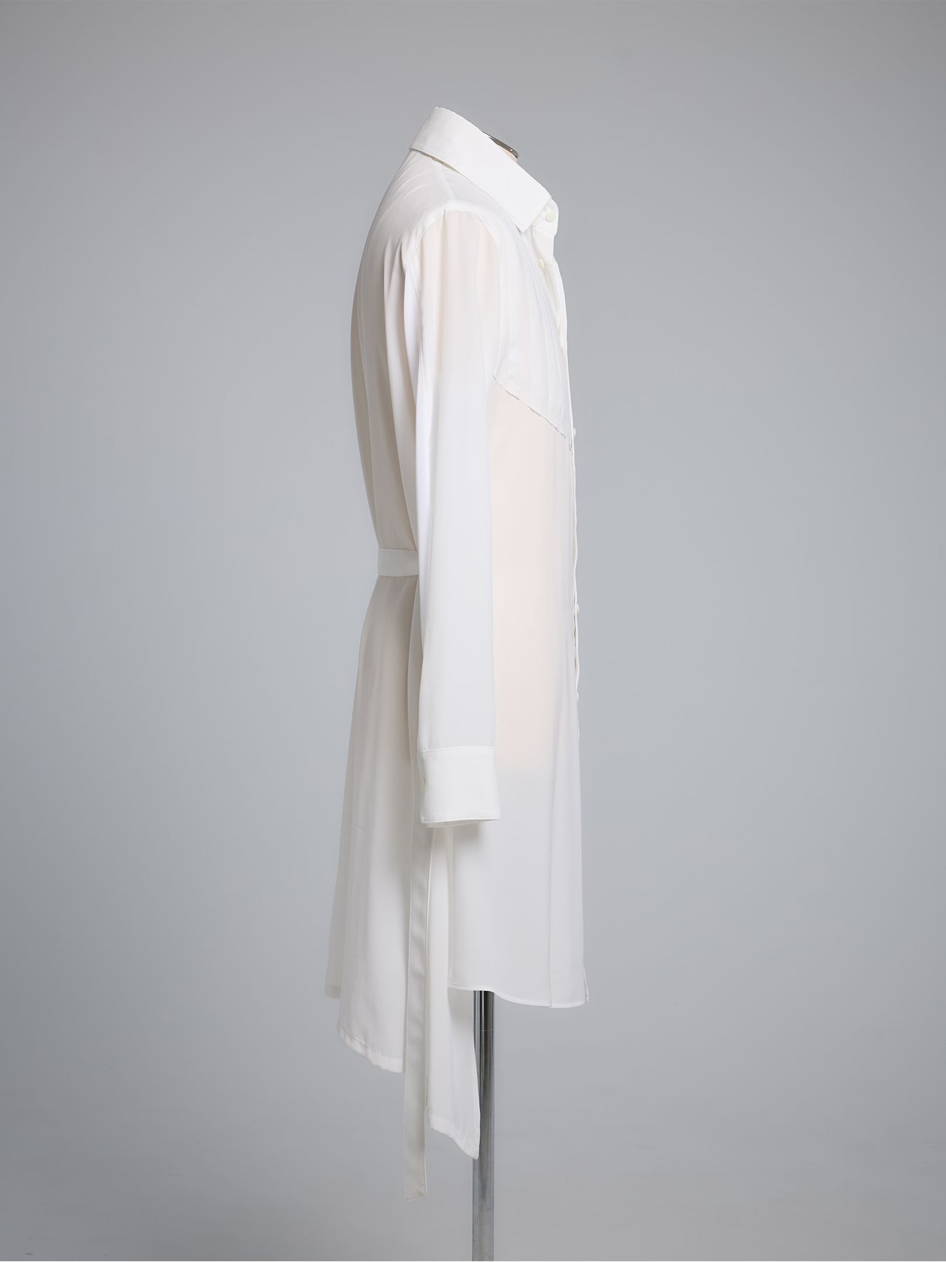 【予約品 5月18日(日) 締切】Pin Tuck Flare Shirt / ピンタックフレアシャツ / ホワイト