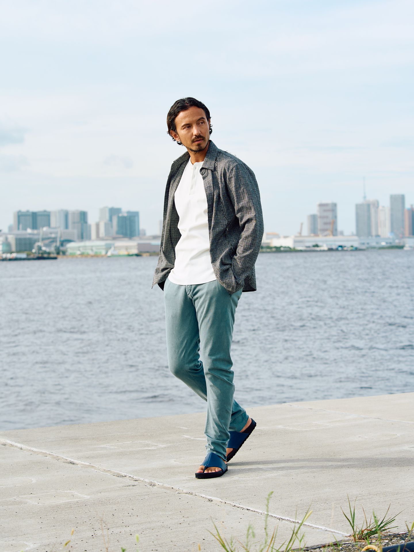 【予約品9月19日 10時締め】 ct surf henley S/S / ニットソー / ホワイト
