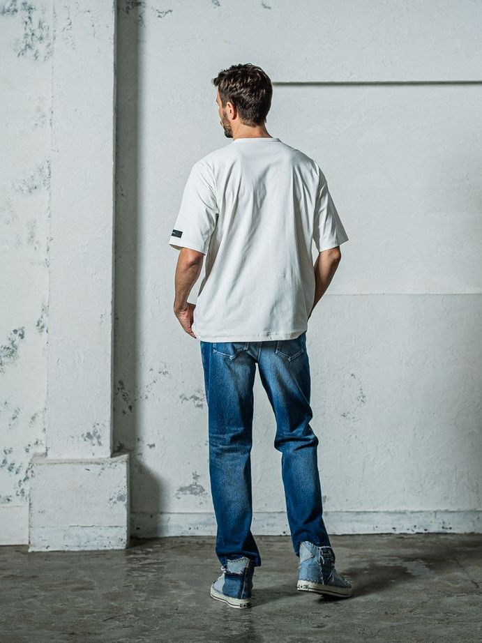 《予約11月17日19時締め》 leather pocket overnylon T / Tシャツ / ホワイト