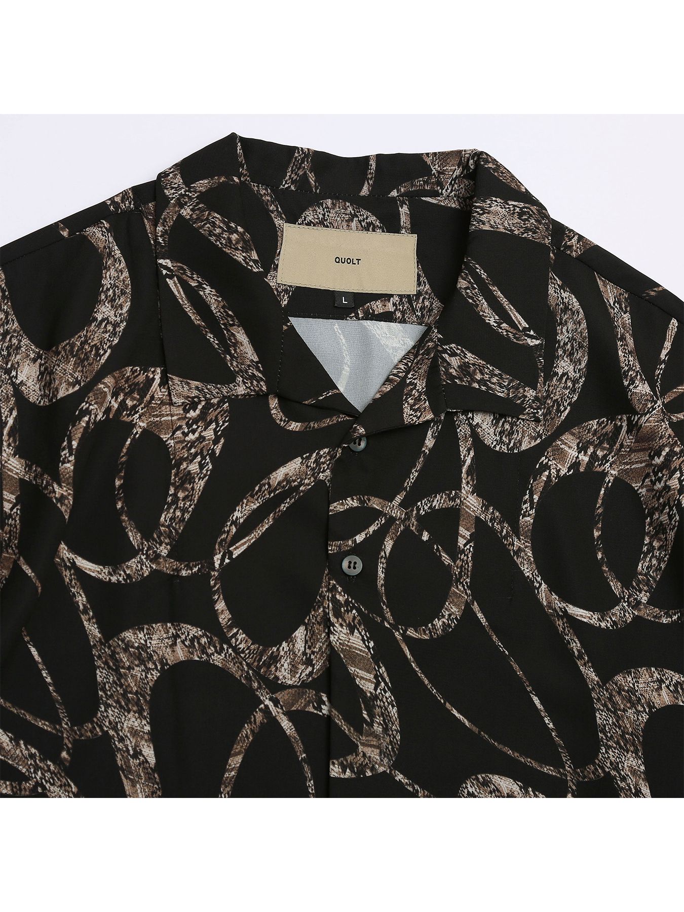 ORBIT SHIRTS / ループ柄シャツ / ブラック【QUOLT】