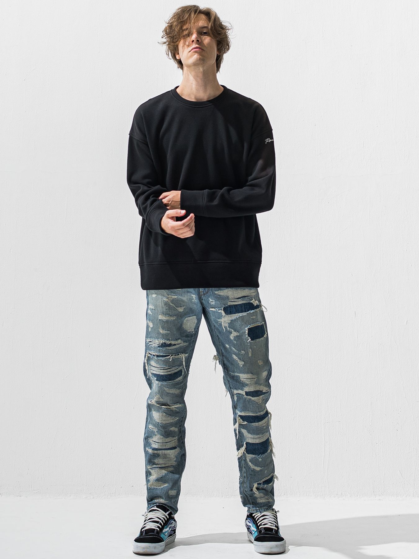 【予約品 9月6日(日) 締切】SCOTT JEANS / ライトオンスヴィンテージジーンズ / インディゴ スペシャルクラッシュ
