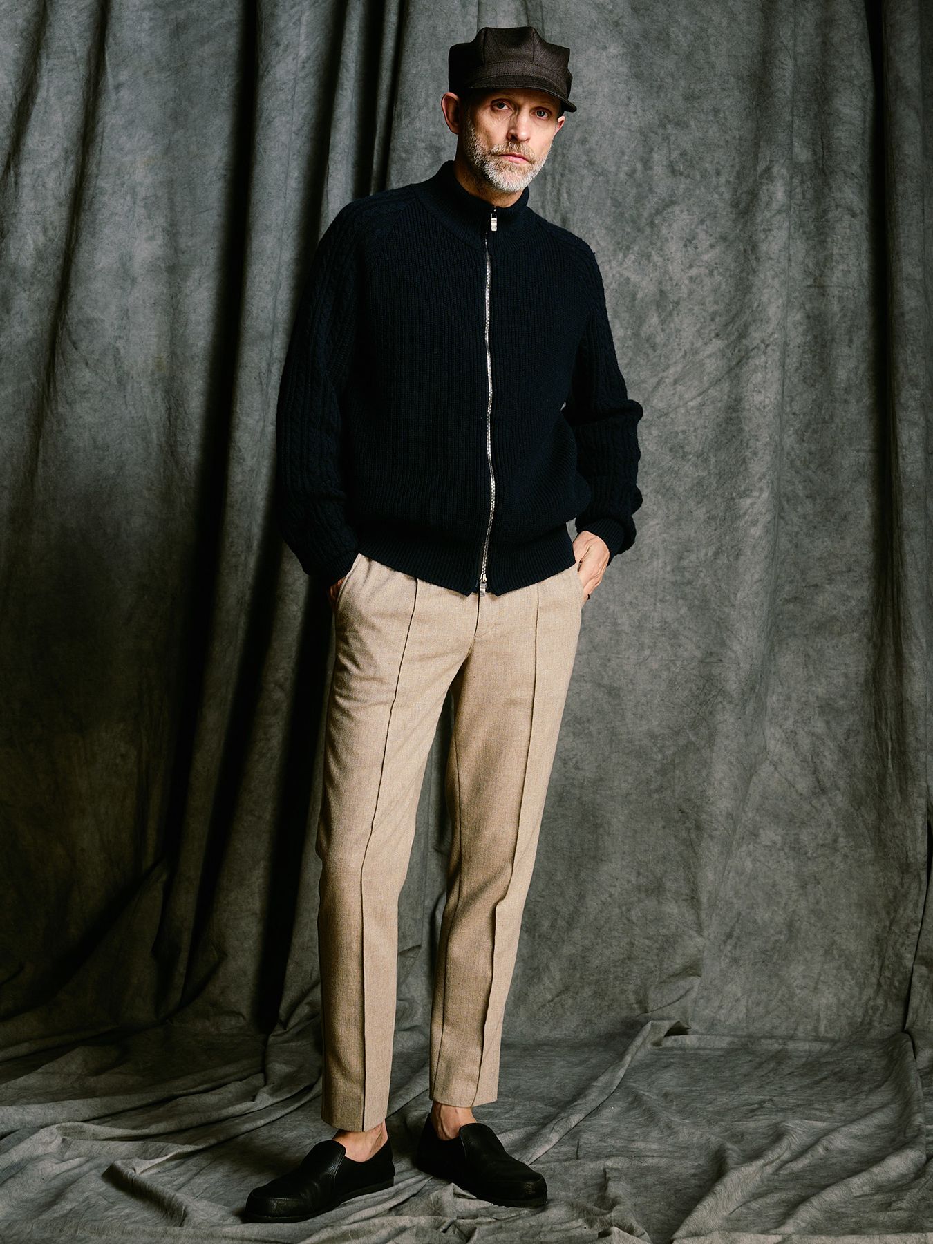 【予約品 4月19日(日) 18時締切】combination slip-on shoes / カーフレザー コンビネーション スリッポン シューズ / ブラック