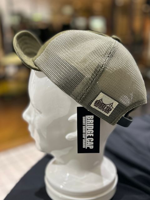 BRIDGE CAP TYPE1 MESHメッシュ カーキ【Mighty Shine】