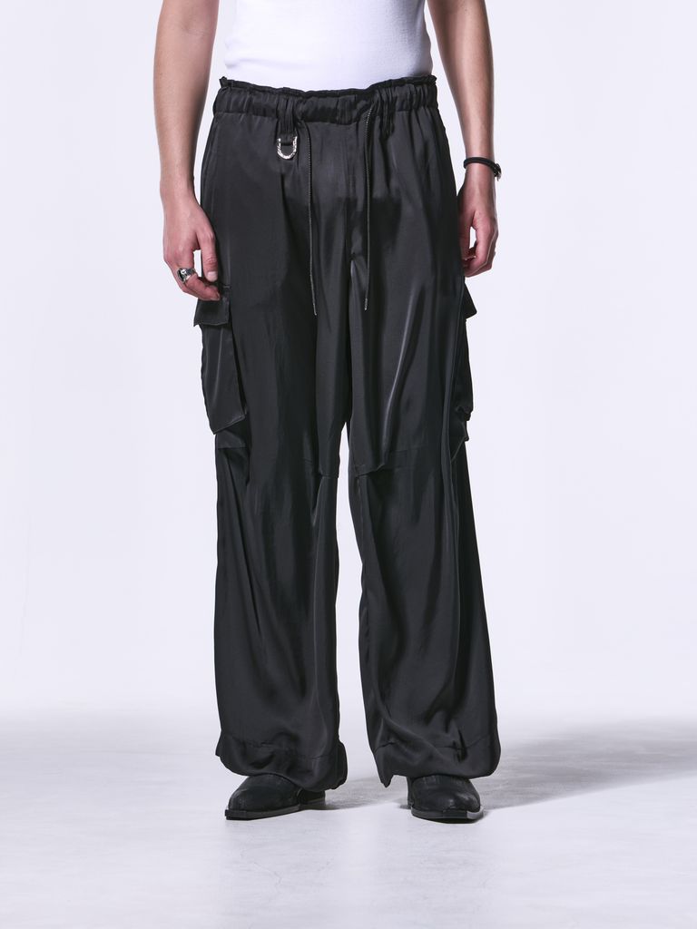 パンツ THE LATEST PANTS (TLWC3101W0206) kiryuyrik - 《予約品》 WideCargoPants / サテンワイドカーゴ