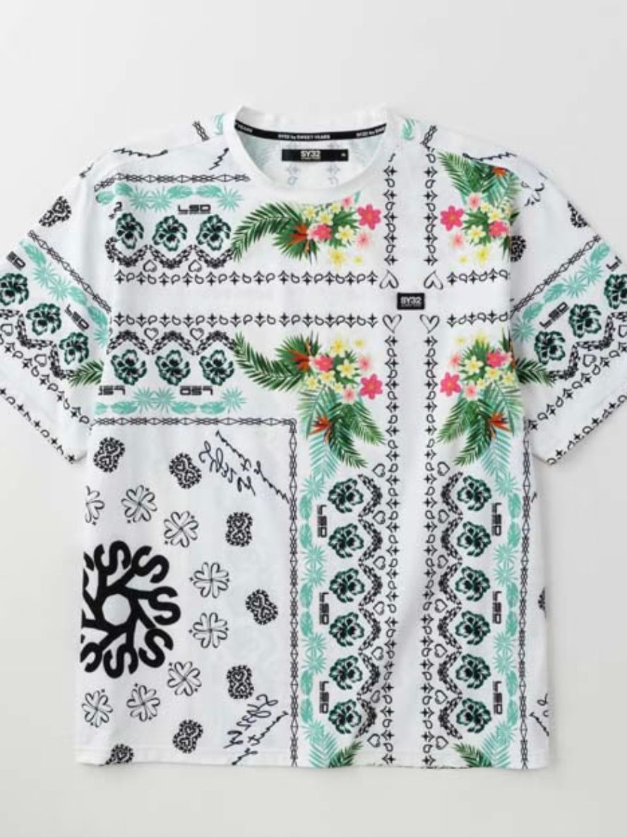 BANDANNA GRAPHIC TEE  ホワイト【SY32 by SWEET YEARS 】