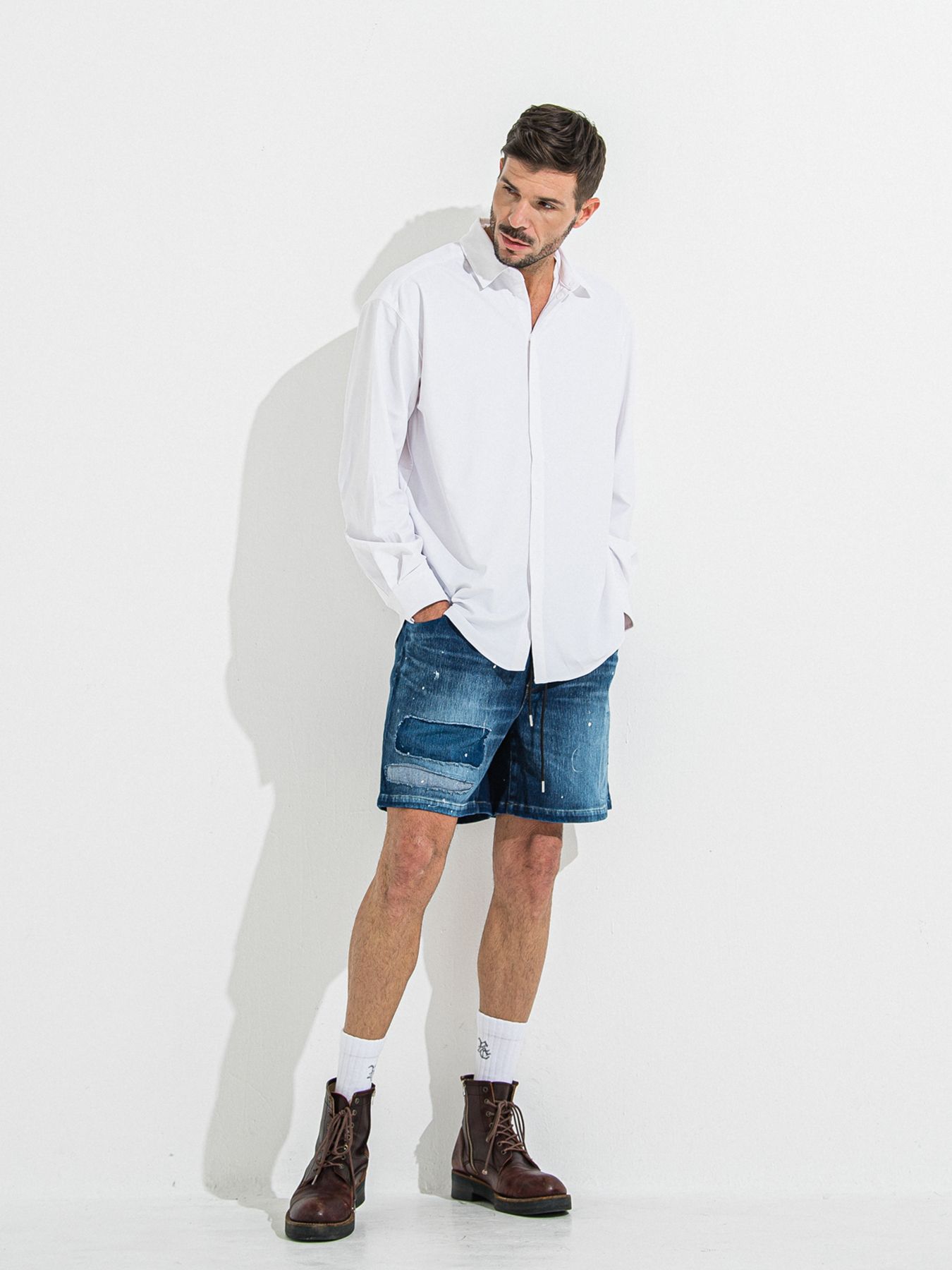 【予約品 】DENIM JERSEY SHORTS / デニムジャージショーツ / ダークインディゴ