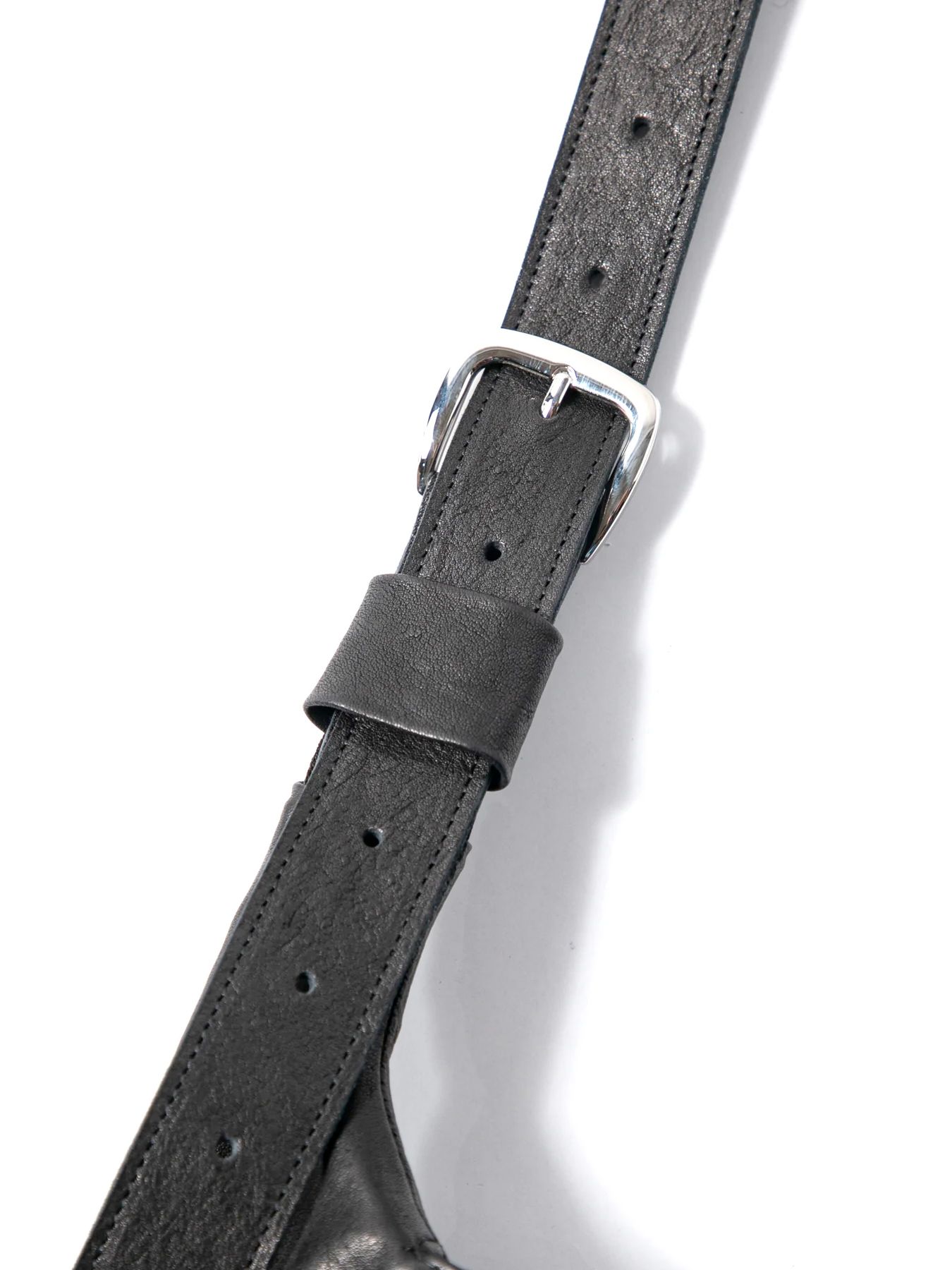 【予約品 4月6日(月) 締切】Pit Vegetable Full Tanned Shrunken Horsehide Banana Bag / フルタンニン ピット鞣し シュリンク ホース ハイド バナナ バッグ / SHAFTER / ブラック