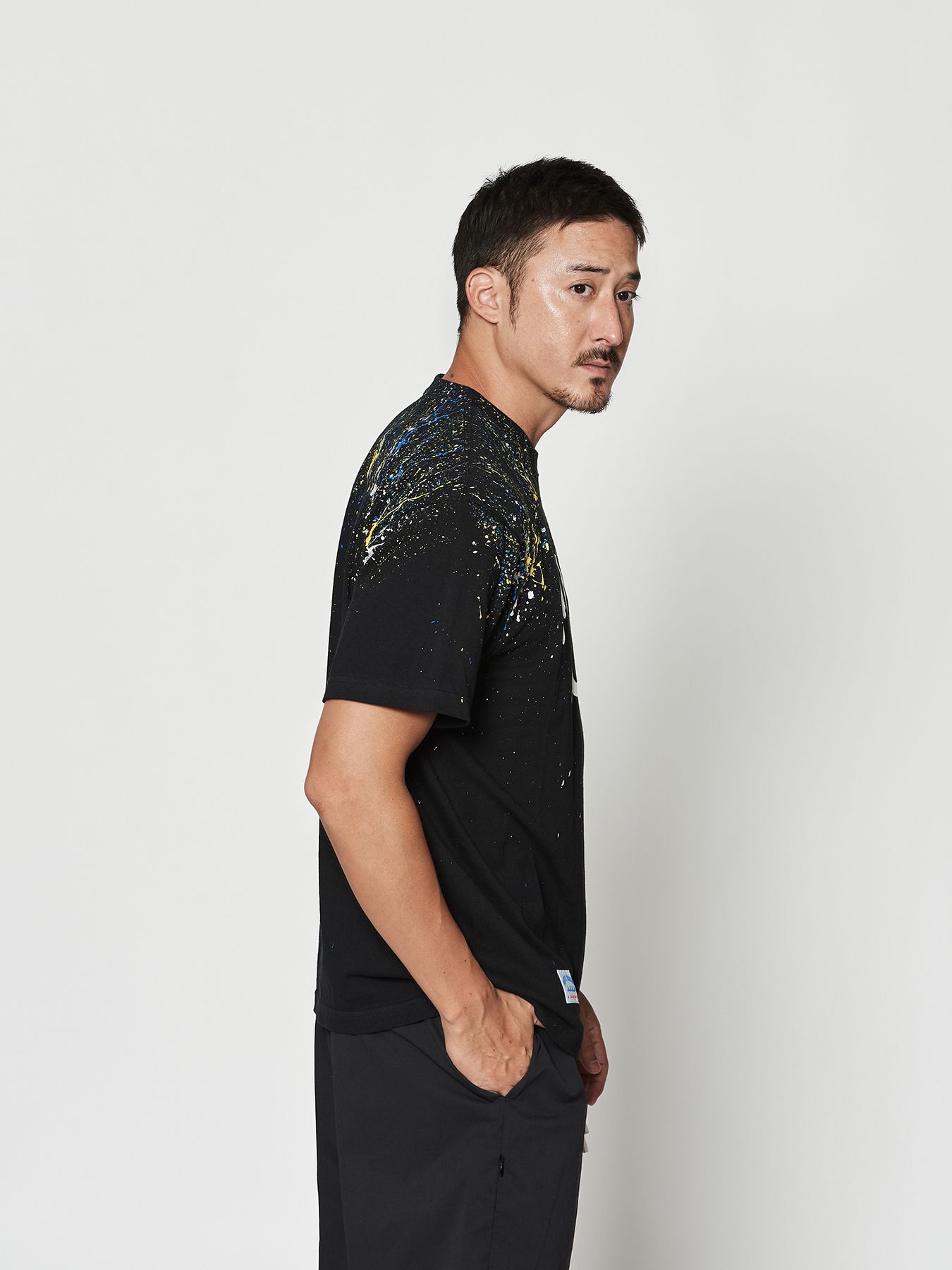 【予約品 10月9日(木) 締切】muta Splash Marine Logo Tee / Tシャツ / ブラック【Acanthus × muta MARINE】