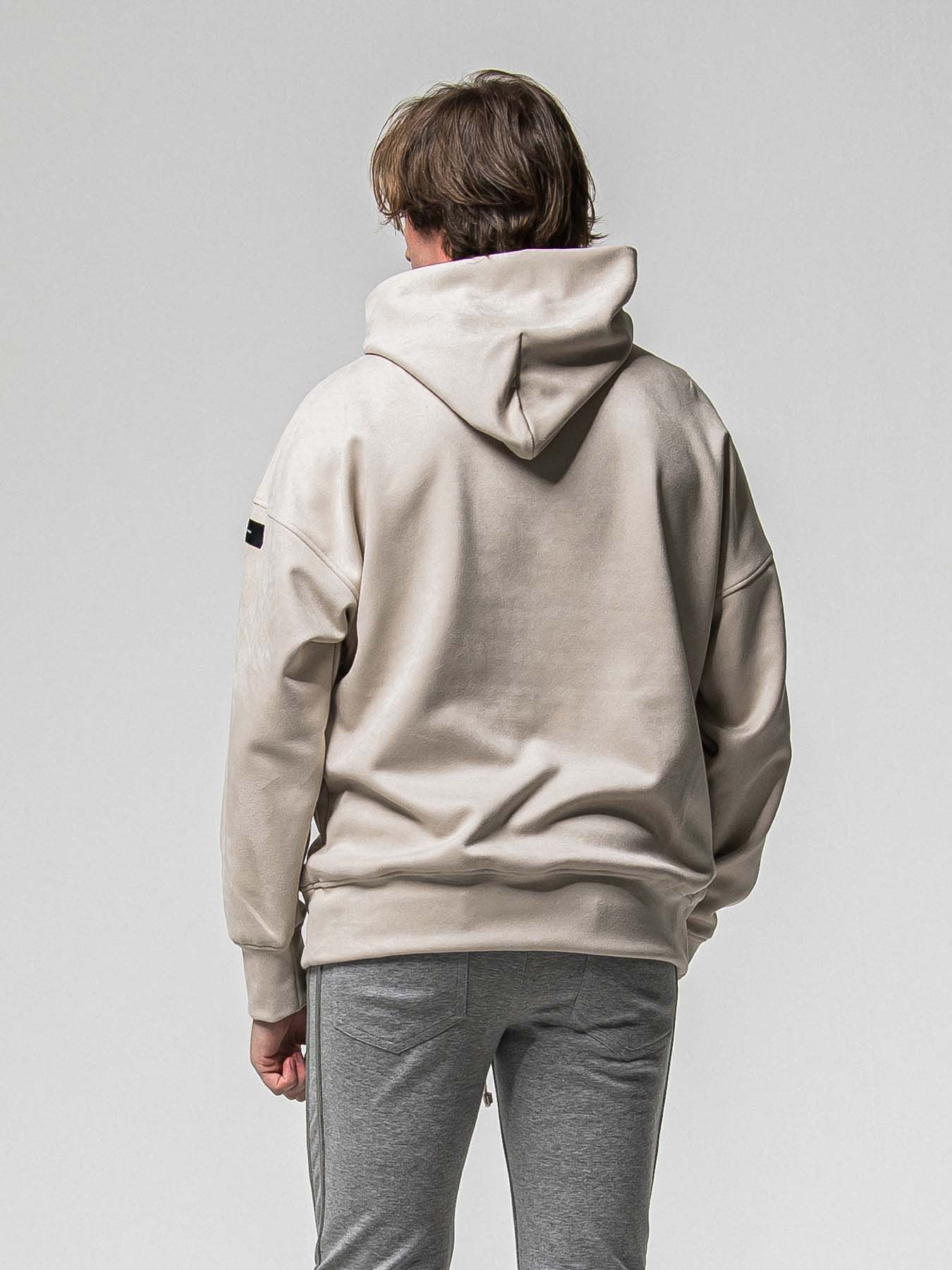 【予約品 8月31日(日) 締切】SUEDE LOOSE HOODIE / スウェード ルーズフーディ / グレージュ