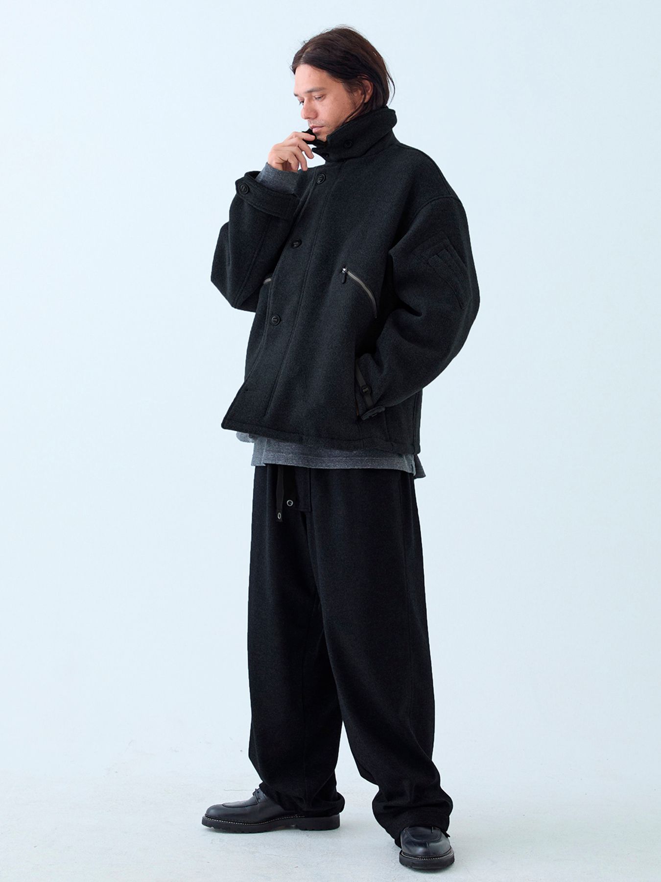 【予約品 6月2日(月) AM10時 締切】MK5 / ウールフライトジャケット / ブラック