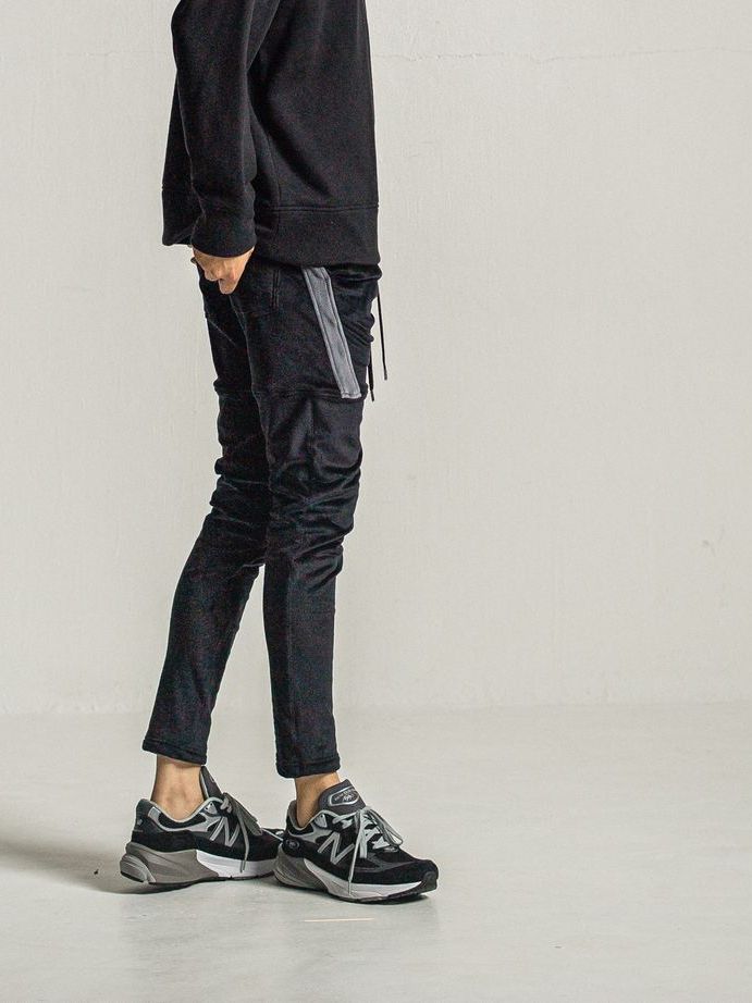 《予約9月1日18時締め》 velours TYLER PANTS  / 真冬仕様タイラーパンツ / ブラック