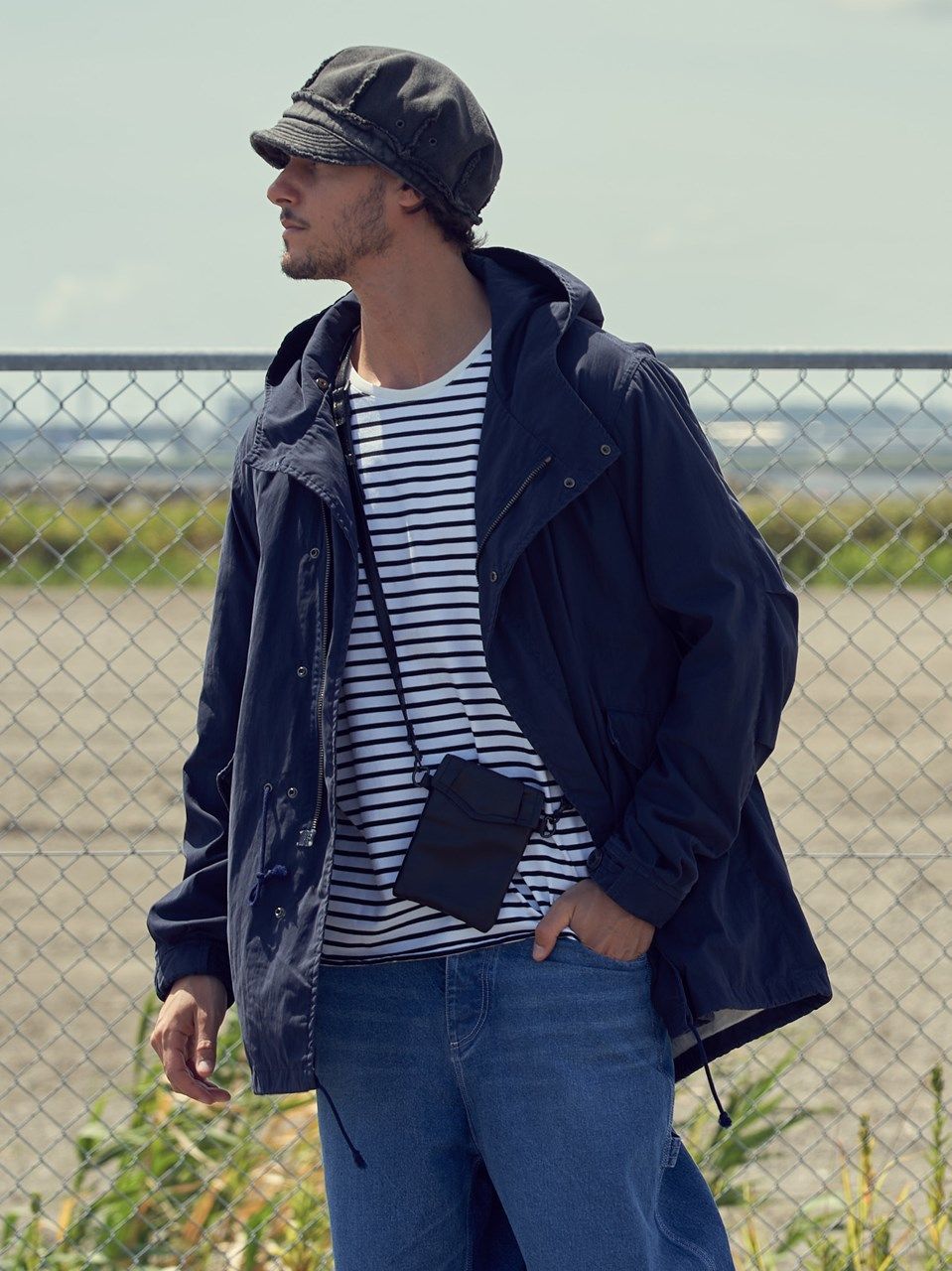 《予約品》 wide cut-off border S/S / ボーダーTシャツ / ホワイト