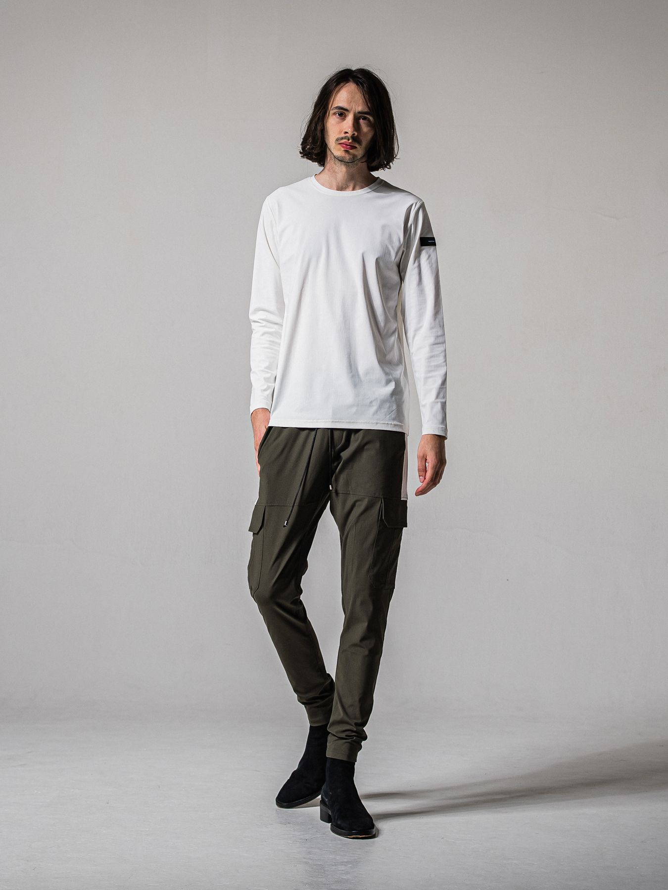 【予約品 11月16日(日) 締切】NYLON LONGSLEEVE TEE / ナイロン ロングスリーブTシャツ / ホワイト