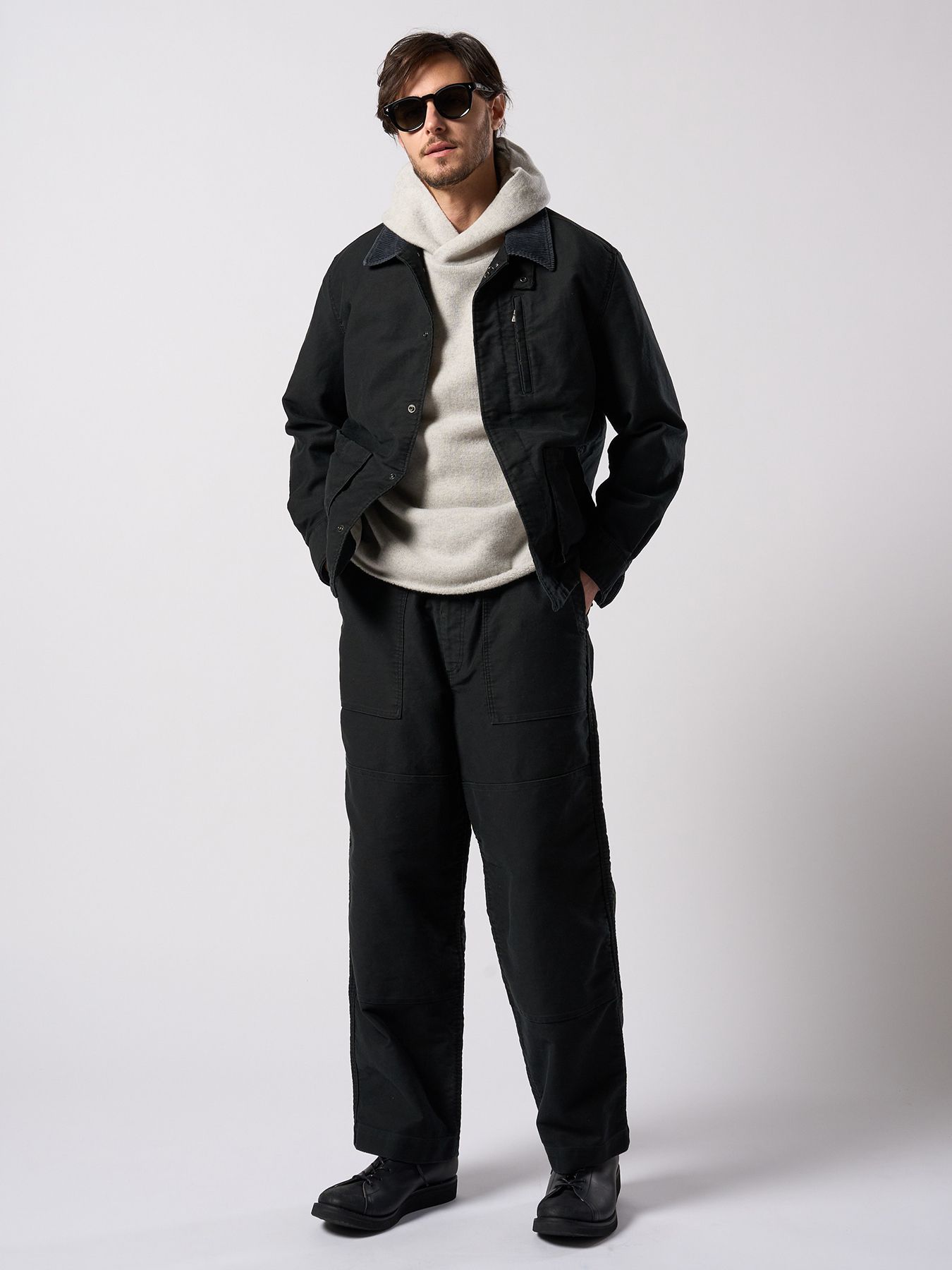 【予約品 4月19日(日) 18時締切】back pile hoodie / バックパイル フーディ / ライトグレー