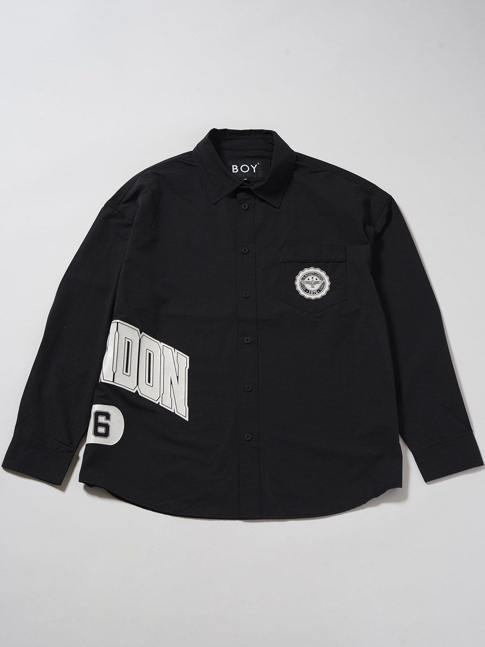 BOY LONDON SIDE LOGO Nylon Shirt / シャツ / ブラック