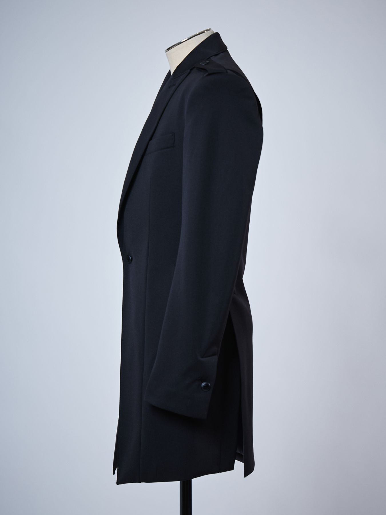 【予約品 4月26日(日) 締切】Epolette Long Jacket / エポレット ロングジャケット / ブラック