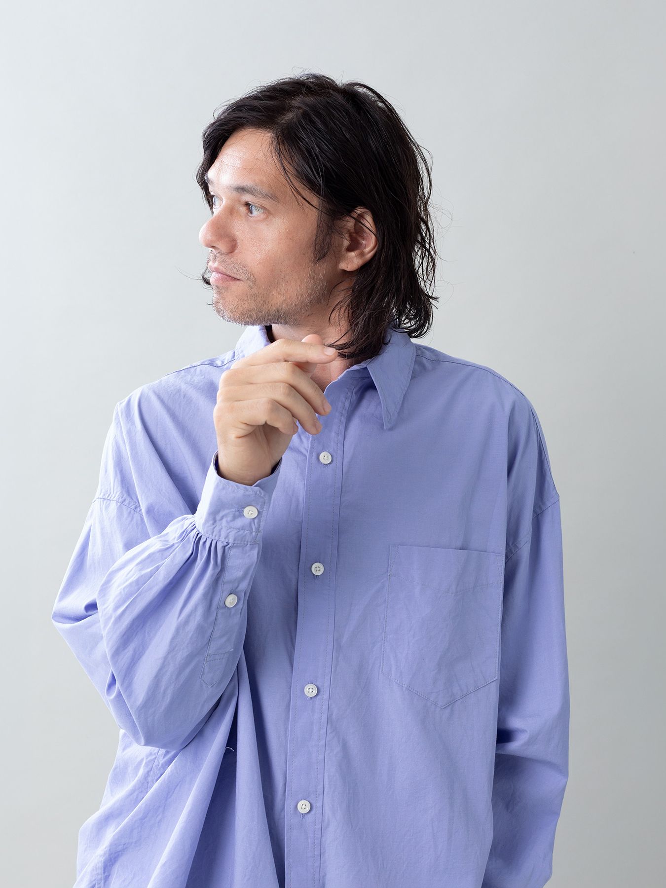 【予約品 5月6日(水) 締切】DRIFT-SHIRTS / ワイドシャツ / サックス