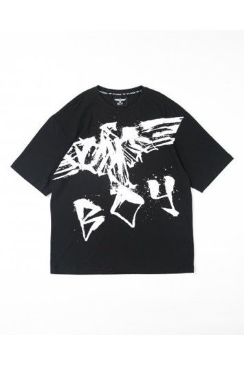 BIG ROUGH EAGLE T-SHIRTS / BLACK 【BOY LONDON】