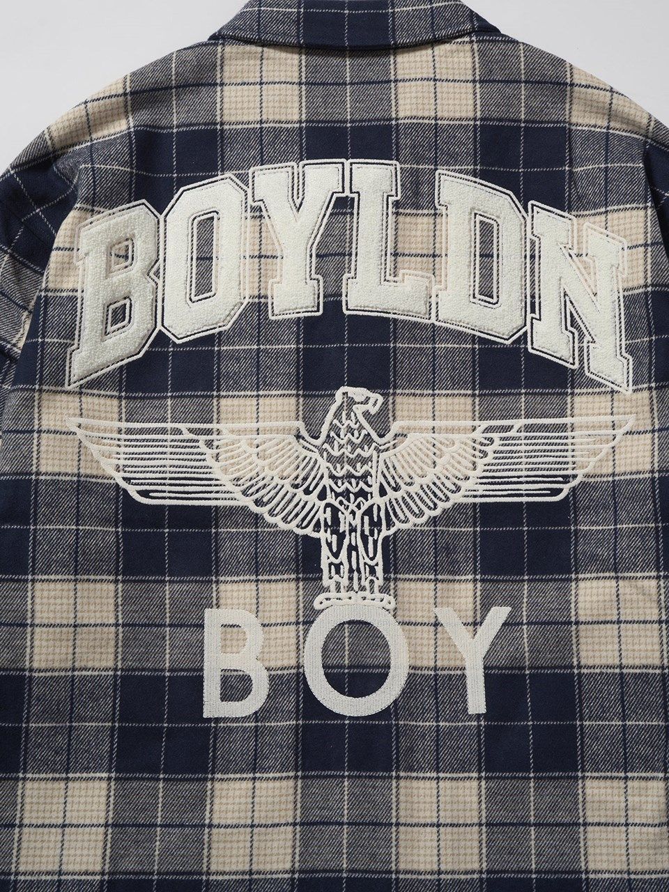 BOY LOGO Check Coveralls Shirt / カバーオールシャツ / ネイビー