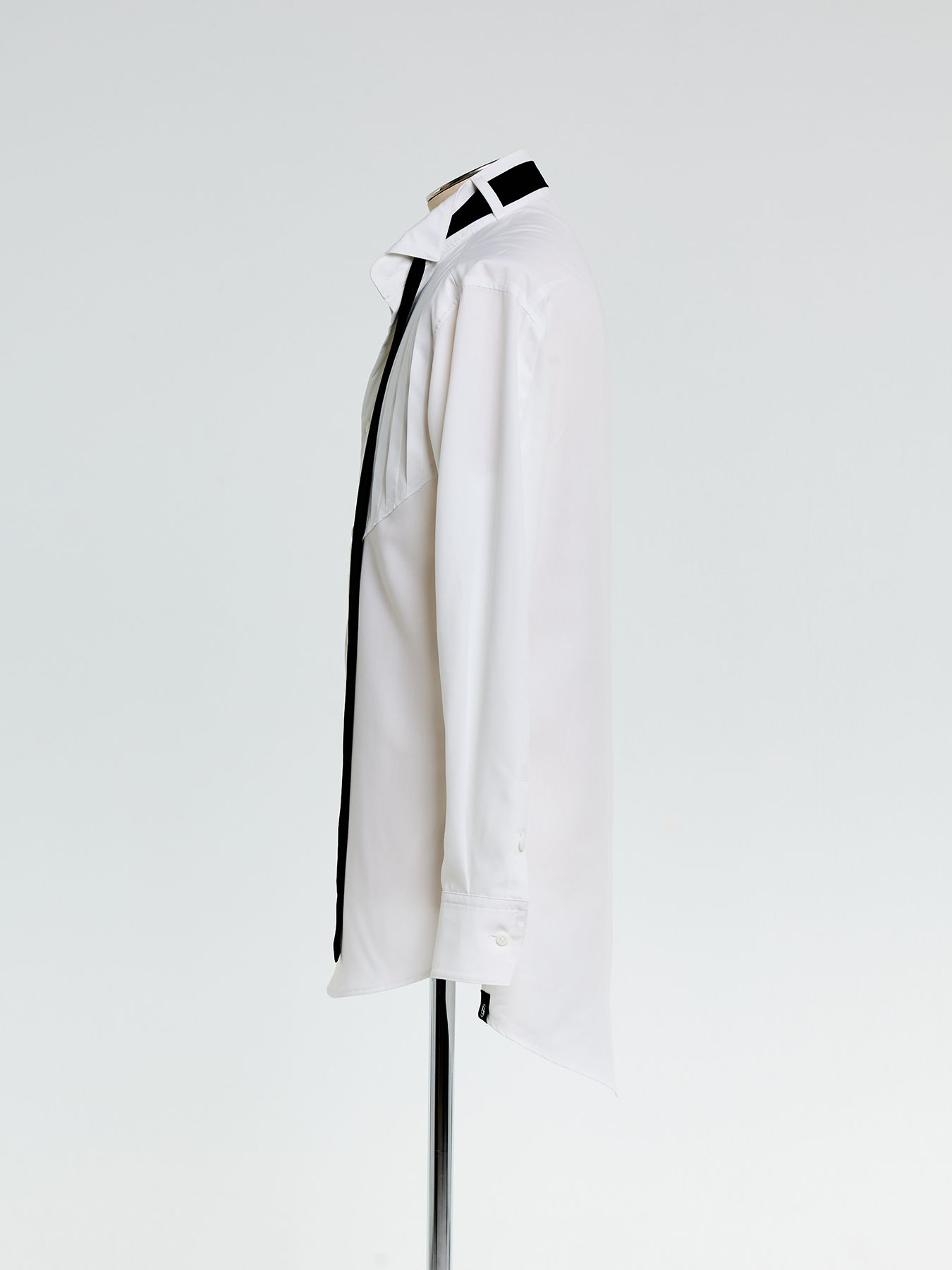 【予約品 10月26日(日) 締切】Pin Tuck Ribbon Shirt / ピンタックリボンシャツ / ホワイト