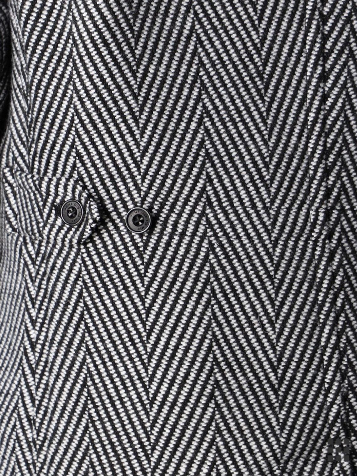 アラカルトハイブリットメルトン スタンドコート ヘリンボーン 【NICOLE CLUB FOR MEN】