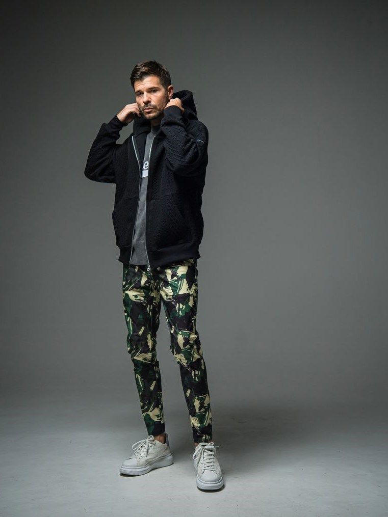 ROPE  zip loose hoodie  / ジップパーカー / ブラック 【RESOUND CLOTHING】