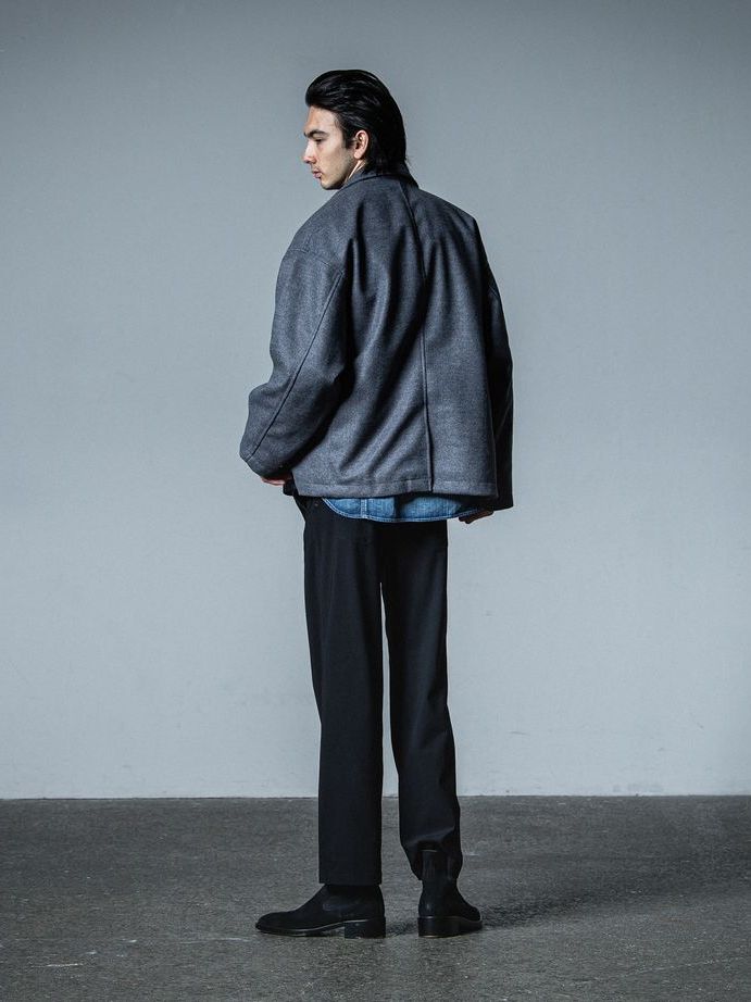 《予約品》 MELTON OVER PCOAT / コートジャケット / グレー