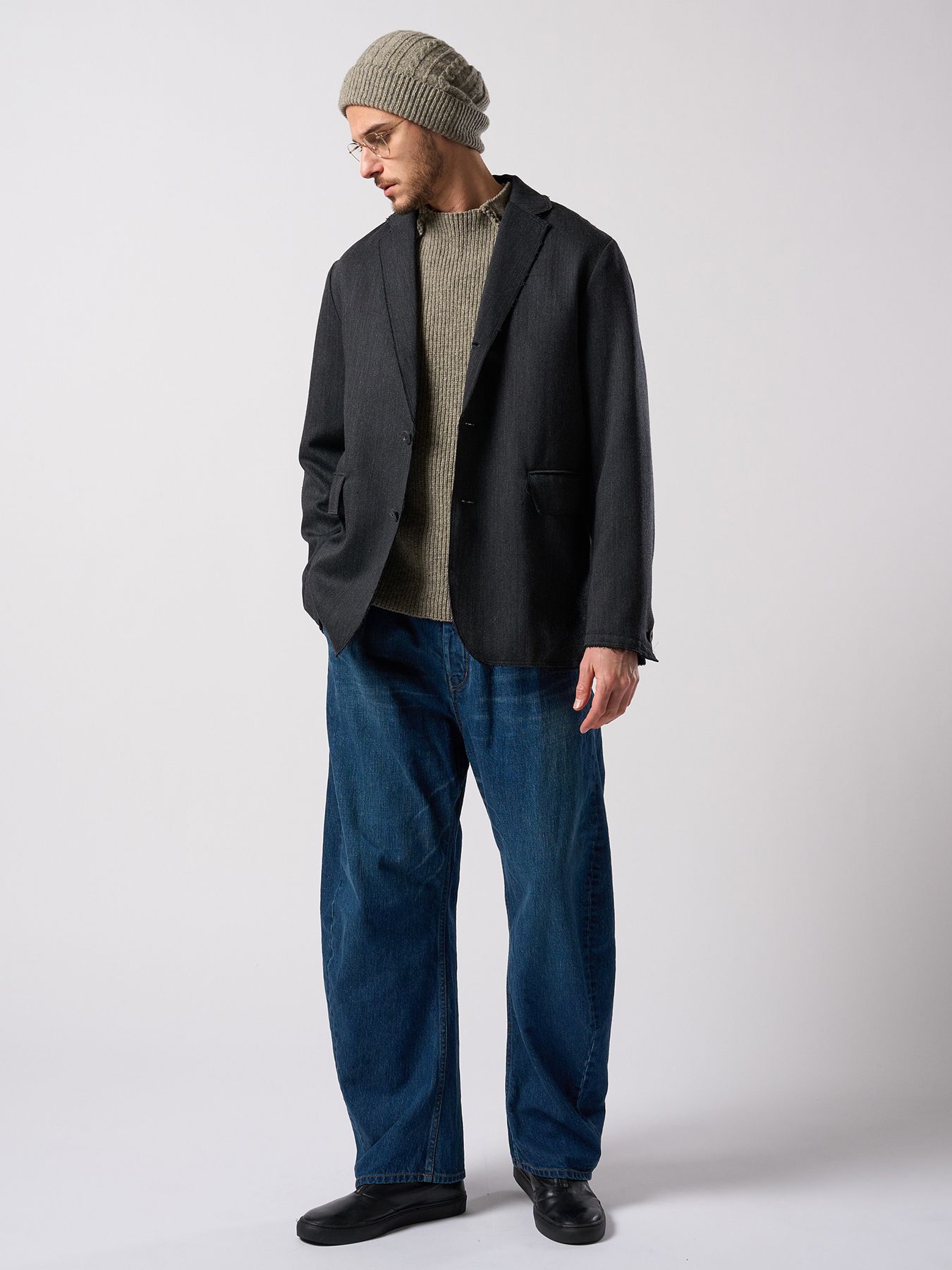 【予約品 4月19日(日) 18時締切】lomond×powder multi kint cap / ウール ニットキャップ / グレー