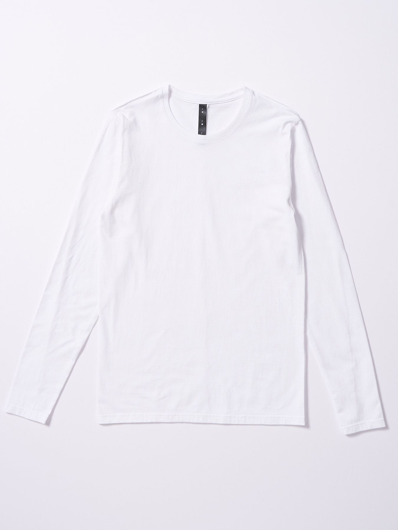 【予約品 4月19日(日) 18時締切】slim basic crew-neck L/S / スリムベーシック クルーネック ショートスリーブ / ホワイト