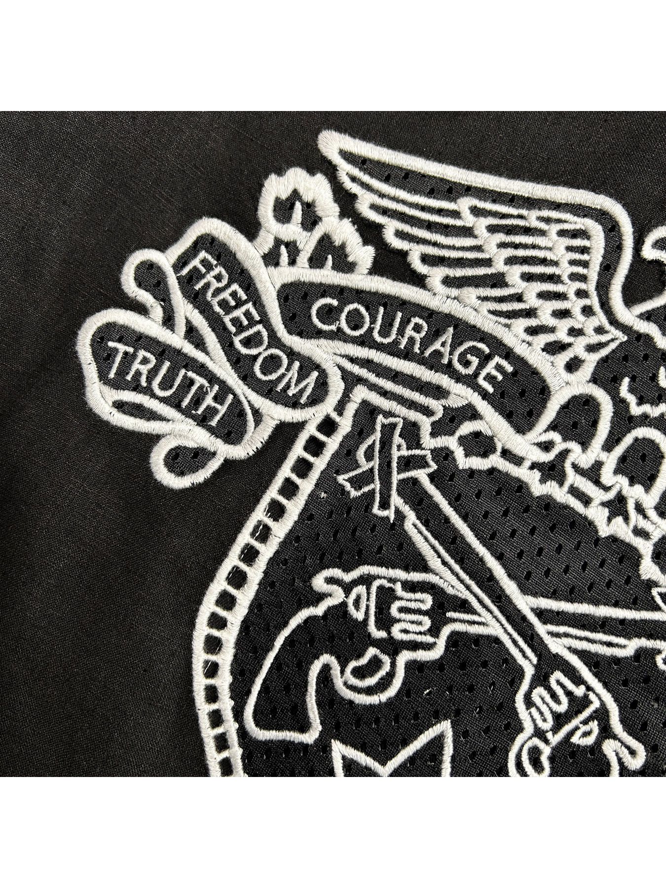 【予約品 8月10日(日) 締切 】EAGLE EMBLEM SHIRT / イーグルエンブレム シャツ / ブラック×ホワイト