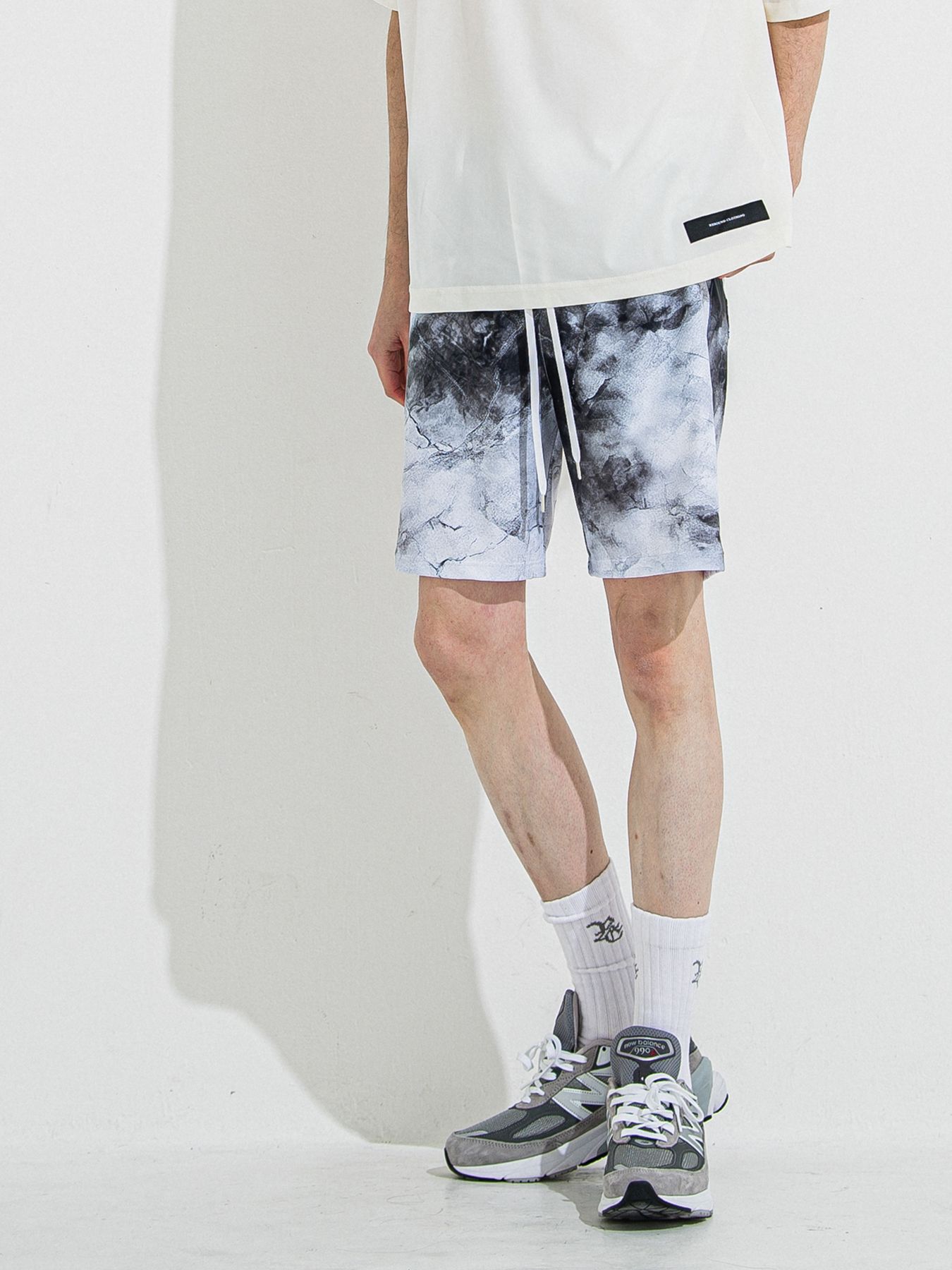 【予約品 】RASH SHORTS / ラッシュガード ショーツ / マーブルホワイト