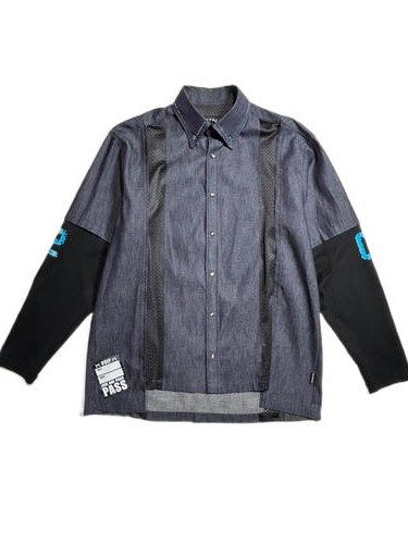 《予約品8月31日 23時55分締め》 MESH OX SH A / デニムシャツ / サックスブルー 【roarguns 】 2024年2月入荷予定