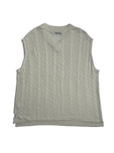 《予約品8月31日 23時55分締め》 KNIT VEST A / ベスト / ホワイト 【roarguns 】 2024年2月入荷予定
