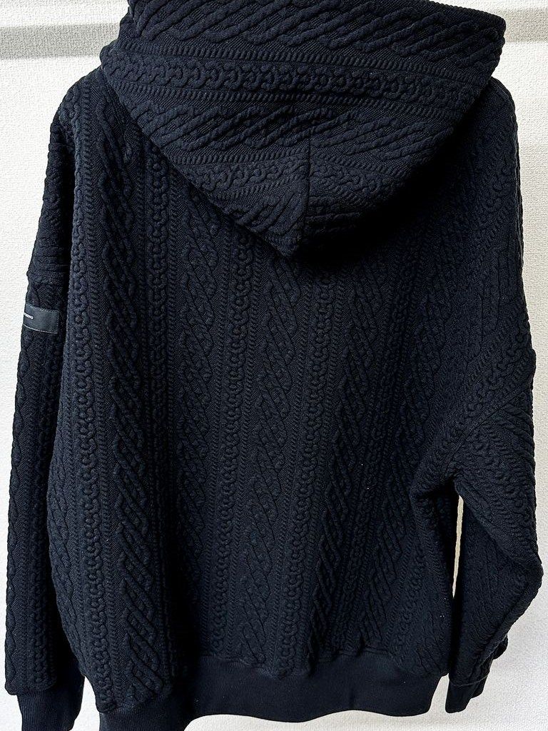 ROPE  zip loose hoodie  / ジップパーカー / ブラック 【RESOUND CLOTHING】